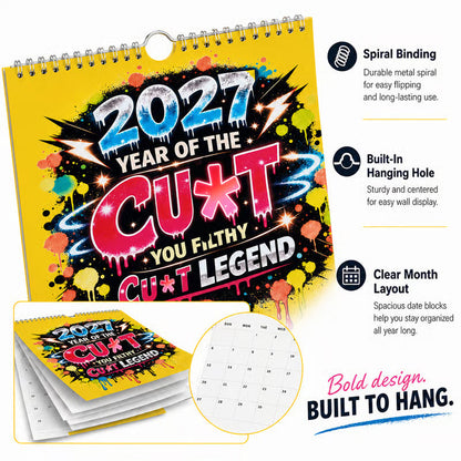 Calendrier mural graffiti amusant