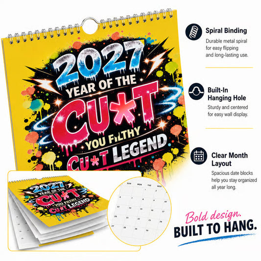 Calendrier mural graffiti amusant