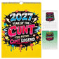 Calendrier mural graffiti amusant