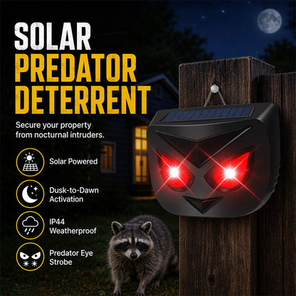 Répulsif solaire pour animaux avec lumières LED clignotantes