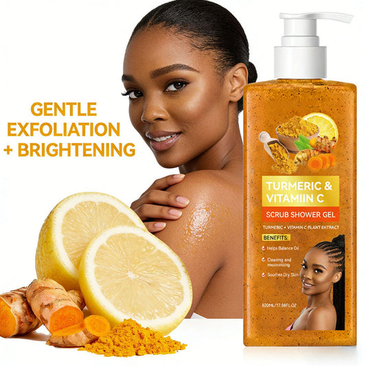 Gel douche hydratant et éclaircissant au curcuma