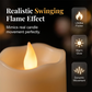 Bougies LED sans flamme à effet chaud et vacillant
