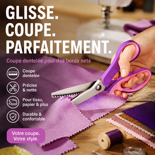 📢📢 50 % DE RÉDUCTION !! 🥳✨ Ciseaux zigzag multifonctionnels, ciseaux crantés ✂️🧵