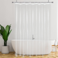 Rideau de douche imperméable avec aimants et crochets en bas