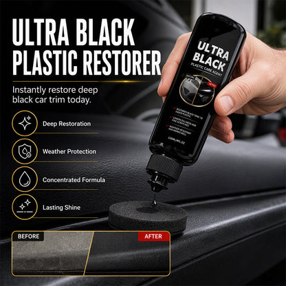 Rénovateur de plastique automobile 120 ml, agent d'entretien des garnitures noires pour le detailing automobile