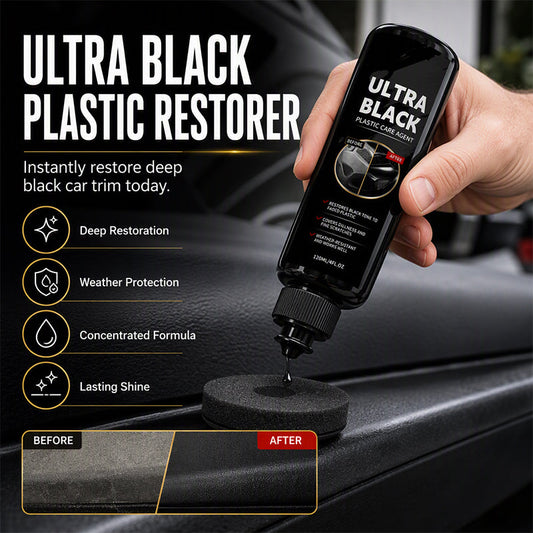 Rénovateur de plastique automobile 120 ml, agent d'entretien des garnitures noires pour le detailing automobile