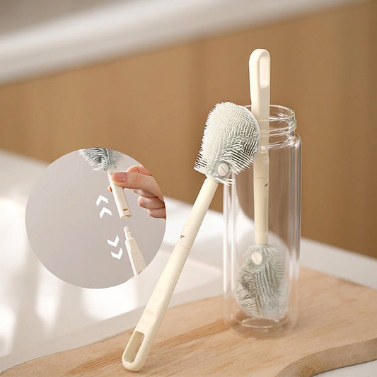 Brosse multifonctionnelle en silicone pour nettoyer les biberons
