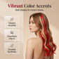 12 extensions de cheveux lisses à clips colorées