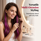 12 extensions de cheveux lisses à clips colorées