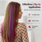12 extensions de cheveux lisses à clips colorées