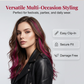 12 extensions de cheveux lisses à clips colorées