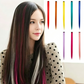 12 extensions de cheveux lisses à clips colorées