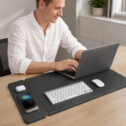 Housse multifonctionnelle pour ordinateur portable avec chargeur sans fil