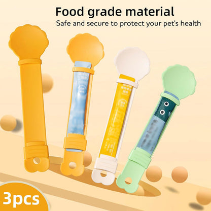 🥳BONNES AFFAIRES🥳💞50K+ VENDUS ! Cuillère d’alimentation pour chat ! Sans BPA, compression d’une seule main et cuillère large. Nourrissage propre – procurez‑vous la vôtre ! ✅