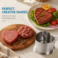 Ensemble presse-burger et moule en acier inoxydable