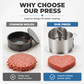 Ensemble presse-burger et moule en acier inoxydable