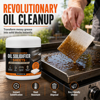 Solidifiant pour huile de friture pour gril et barbecue