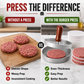 Presse à hamburgers avec manche en bois