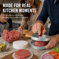 Presse à hamburgers avec manche en bois