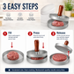 Presse à hamburgers avec manche en bois