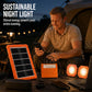 ☀️🔋 Système d'énergie solaire portable – Générateur solaire USB/Type-C avec 2 lampes LED