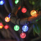 Guirlande lumineuse solaire étanche à bulles pour terrasse