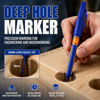 🛠️ Feutres à pointe longue de 20 mm pour le travail du bois – Stylos de marquage à base d'huile, imperméables et à séchage rapide, pour les endroits difficiles d'accès