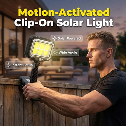 Lampe solaire à clip avec détecteur de mouvement