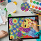 ✨ 100 motifs géométriques à colorier par numéro – sur fond noir, incluant des feutres aquarelle double pointe et une boîte de rangement !