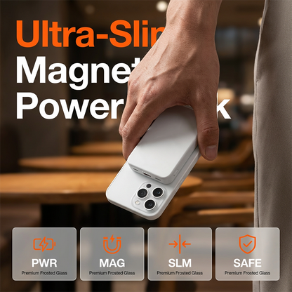 Batterie externe magnétique sans fil 3 en 1 avec double câble