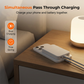 Batterie externe magnétique sans fil 3 en 1 avec double câble