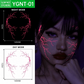 Autocollants de tatouage lumineux pour le visage d'Halloween