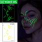 Autocollants de tatouage lumineux pour le visage d'Halloween