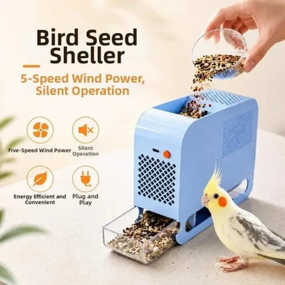 Égreneuse électrique pour oiseaux et séparateur de paille