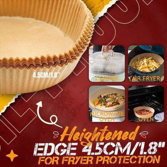 🍟 OFFRE SPÉCIALE : 50% DE RÉDUCTION ! ✨ Assiettes en Papier pour Friteuse à Air – Jetables, Antidérapantes, Résistantes à l'Huile (Lot de 50) 🧻