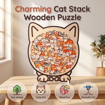 Puzzle en bois à empiler en forme d'animaux