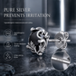 Boucles d'Oreilles Clous Gothiques en Argent – Motif Vigne & Zirconium Noir