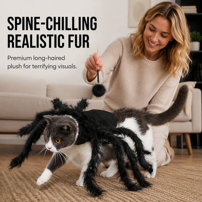 Déguisement d’araignée pour animal d’Halloween, peluche effrayante, tenue de transformation pour chien et chat