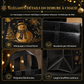 🎁✨ Sac Cadeau Fourre-Tout en Non-Tissé de Noël Noir – Motif Feuille d'Or, Poignées Solides et Tissu Réutilisable