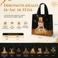 🎁✨ Sac Cadeau Fourre-Tout en Non-Tissé de Noël Noir – Motif Feuille d'Or, Poignées Solides et Tissu Réutilisable