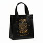 🎁✨ Sac Cadeau Fourre-Tout en Non-Tissé de Noël Noir – Motif Feuille d'Or, Poignées Solides et Tissu Réutilisable