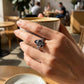 Bague bohème vintage à motif floral et vigne