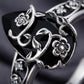 Bague bohème vintage à motif floral et vigne