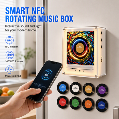Boîte à musique aimantée NFC pour réfrigérateur