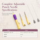 Kit d'outils pour broderie à l'aiguille poinçonnée