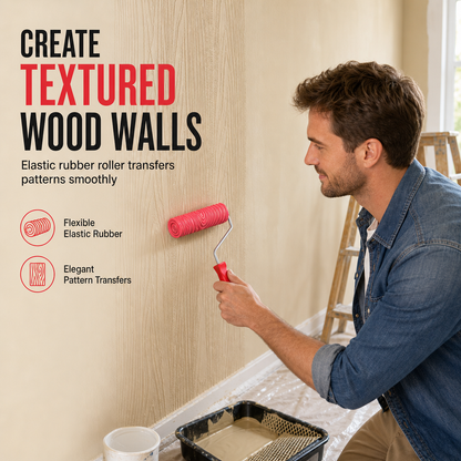 🧱 50 % DE RÉDUCTION MAINTENANT ! Rouleau à empreintes pour béton en matériau robuste – Décoration et texture 2 en 1, imprime des motifs bois, pierre ou pavé sur terrasses, allées et sols extérieurs