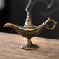 ⏰ PROMO FLASH : 50% DE RÉDUCTION ! Brûle-Encens Vintage Lampe de Génie Aladdin – Design Mystique Rétro, 42 Copeaux de Bois de Santal Inclus & Construction Métal Durable for une Aromathérapie Apaisante et Décorative ✨🪔