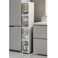 Armoire de rangement étroite à roulettes