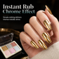 💅✨ Poudre pour ongles chromée unie 6 couleurs – Effet miroir métallique à appliquer par frottement