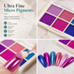 💅✨ Poudre pour ongles chromée unie 6 couleurs – Effet miroir métallique à appliquer par frottement